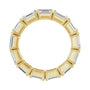 Sapphire Row Natural Diamond Emerald-Cut Eternity Band - 14K Yellow Gold, 5.8 × 4.2 mm, 8.5 (view 2)