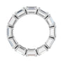 Sapphire Row Natural Diamond Emerald-Cut Eternity Band - 14K White Gold, 5.8 × 4.2 mm, 6.5 (view 2)