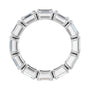 Sapphire Row Natural Diamond Emerald-Cut Eternity Band - 14K White Gold, 5.8 × 4.2 mm, 7.5 (view 2)