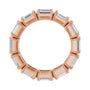 Sapphire Row Natural Diamond Emerald-Cut Eternity Band - 14K Rose Gold, 5 × 3.5 mm, 5 (view 2)