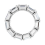 Sapphire Row Natural Diamond Emerald-Cut Eternity Band - 14K White Gold, 5.8 × 4.2 mm, 4 (view 2)