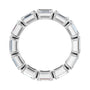 Sapphire Row Natural Diamond Emerald-Cut Eternity Band - 14K White Gold, 5.8 × 4.2 mm, 8 (view 2)