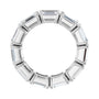 Sapphire Row Natural Diamond Emerald-Cut Eternity Band - Platinum, 5.8 × 4.2 mm, 4.5 (view 2)