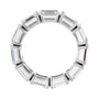 Sapphire Row Natural Diamond Emerald-Cut Eternity Band - Platinum, 5.8 × 4.2 mm, 5.5 (view 2)