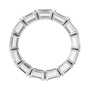 Sapphire Row Natural Diamond Emerald-Cut Eternity Band - Platinum, 5.8 × 4.2 mm, 8.5 (view 2)