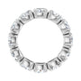 Sapphire Row Natural Diamond Oval Eternity Band - 14K White Gold, 5 × 3.5 mm, 4 (view 2)