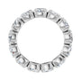 Sapphire Row Natural Diamond Oval Eternity Band - 14K White Gold, 5 × 3.5 mm, 6 (view 2)