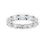 Sapphire Row Natural Diamond Oval Eternity Band - 14K White Gold, 5 × 3.5 mm, 6 (view 3)