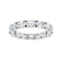 Sapphire Row Natural Diamond Oval Eternity Band - 14K White Gold, 5 × 3.5 mm, 8 (view 3)