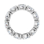 Sapphire Row Natural Diamond Oval Eternity Band - 14K White Gold, 6 × 4 mm, 5.5 (view 2)
