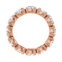 Sapphire Row Natural Diamond Oval Eternity Band - 14K Rose Gold, 5 × 3.5 mm, 5.5 (view 2)