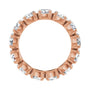 Sapphire Row Natural Diamond Oval Eternity Band - 14K Rose Gold, 5 × 3.5 mm, 6.5 (view 2)