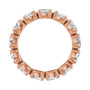 Sapphire Row Natural Diamond Oval Eternity Band - 14K Rose Gold, 5 × 3.5 mm, 7.5 (view 2)
