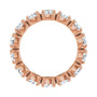 Sapphire Row Natural Diamond Oval Eternity Band - 14K Rose Gold, 5 × 3.5 mm, 8.5 (view 2)