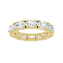 Sapphire Row Natural Diamond Oval Eternity Band - 14K Yellow Gold, 5 × 3.5 mm, 4 (view 3)