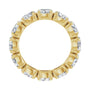 Sapphire Row Natural Diamond Oval Eternity Band - 14K Yellow Gold, 5 × 3.5 mm, 5 (view 2)