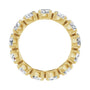 Sapphire Row Natural Diamond Oval Eternity Band - 14K Yellow Gold, 5 × 3.5 mm, 7 (view 2)