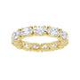 Sapphire Row Natural Diamond Oval Eternity Band - 14K Yellow Gold, 5 × 3.5 mm, 7 (view 3)
