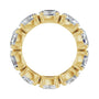 Sapphire Row Natural Diamond Oval Eternity Band - 14K Yellow Gold, 6 × 4 mm, 4.5 (view 2)