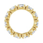 Sapphire Row Natural Diamond Oval Eternity Band - 14K Yellow Gold, 6 × 4 mm, 6.5 (view 2)