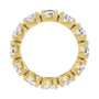Sapphire Row Natural Diamond Oval Eternity Band - 14K Yellow Gold, 6 × 4 mm, 8.5 (view 2)