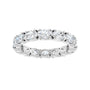 Sapphire Row Natural Diamond Oval Eternity Band - Platinum, 5 × 3.5 mm, 8.5 (view 3)