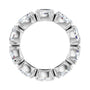 Sapphire Row Natural Diamond Oval Eternity Band - 14K White Gold, 6 × 4 mm, 4 (view 2)