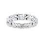 Sapphire Row Natural Diamond Oval Eternity Band - Platinum, 6 × 4 mm, 5.5 (view 3)