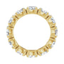 Sapphire Row Natural Diamond Oval Eternity Band - 14K Yellow Gold, 5 × 3.5 mm, 4.5 (view 2)