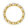Sapphire Row Natural Diamond Oval Eternity Band - 14K Yellow Gold, 5 × 3.5 mm, 5.5 (view 2)