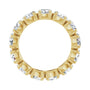 Sapphire Row Natural Diamond Oval Eternity Band - 14K Yellow Gold, 5 × 3.5 mm, 6.5 (view 2)