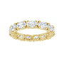 Sapphire Row Natural Diamond Oval Eternity Band - 14K Yellow Gold, 5 × 3.5 mm, 7.5 (view 3)