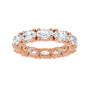 Sapphire Row Natural Diamond Oval Eternity Band - 14K Rose Gold, 5 × 3.5 mm, 5 (view 3)