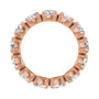 Sapphire Row Natural Diamond Oval Eternity Band - 14K Rose Gold, 5 × 3.5 mm, 7 (view 2)