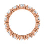 Sapphire Row Natural Diamond Oval Eternity Band - 14K Rose Gold, 5 × 3.5 mm, 8 (view 2)
