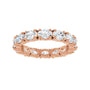 Sapphire Row Natural Diamond Oval Eternity Band - 14K Rose Gold, 5 × 3.5 mm, 8 (view 3)