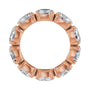 Sapphire Row Natural Diamond Oval Eternity Band - 14K Rose Gold, 6 × 4 mm, 4.5 (view 2)