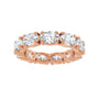 Sapphire Row Natural Diamond Oval Eternity Band - 14K Rose Gold, 6 × 4 mm, 6.5 (view 3)