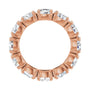 Sapphire Row Natural Diamond Oval Eternity Band - 14K Rose Gold, 6 × 4 mm, 7.5 (view 2)