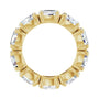 Sapphire Row Natural Diamond Oval Eternity Band - 14K Yellow Gold, 6 × 4 mm, 4 (view 2)
