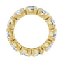 Sapphire Row Natural Diamond Oval Eternity Band - 14K Yellow Gold, 6 × 4 mm, 5 (view 2)