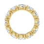 Sapphire Row Natural Diamond Oval Eternity Band - 14K Yellow Gold, 6 × 4 mm, 7 (view 2)