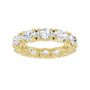 Sapphire Row Natural Diamond Oval Eternity Band - 14K Yellow Gold, 6 × 4 mm, 7 (view 3)