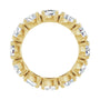 Sapphire Row Natural Diamond Oval Eternity Band - 14K Yellow Gold, 6 × 4 mm, 8 (view 2)