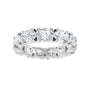 Sapphire Row Natural Diamond Oval Eternity Band - Platinum, 6 × 4 mm, 5 (view 3)