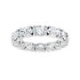 Sapphire Row Natural Diamond Oval Eternity Band - Platinum, 6 × 4 mm, 8 (view 3)