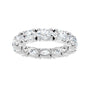 Sapphire Row Natural Diamond Oval Eternity Band - 14K White Gold, 5 × 3.5 mm, 4.5 (view 3)
