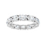 Sapphire Row Natural Diamond Oval Eternity Band - 14K White Gold, 5 × 3.5 mm, 5.5 (view 3)