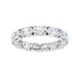 Sapphire Row Natural Diamond Oval Eternity Band - 14K White Gold, 5 × 3.5 mm, 6.5 (view 3)