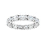 Sapphire Row Natural Diamond Oval Eternity Band - 14K White Gold, 5 × 3.5 mm, 7.5 (view 3)